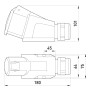 Силовая розетка 3P+PE 16А 400В стационарная IP44 красная [447] E.NEXT