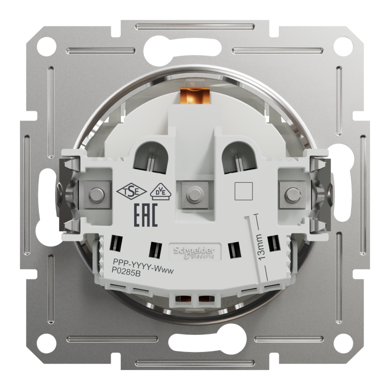 Розетка с ж/к и крышкой ASFORA 71x71x42mm белый [EPH3170121] Schneider Electric