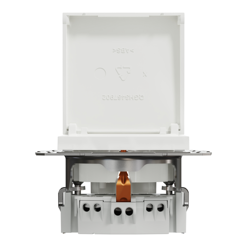 Розетка с ж/к и крышкой ASFORA 71x71x42mm белый [EPH3170121] Schneider Electric