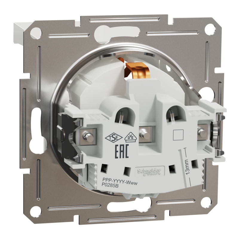 Розетка с ж/к и крышкой ASFORA 71x71x42mm белый [EPH3170121] Schneider Electric