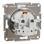 Розетка с ж/к и крышкой ASFORA 71x71x42mm белый [EPH3170121] Schneider Electric