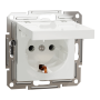 Розетка с ж/к и крышкой ASFORA 71x71x42mm белый [EPH3170121] Schneider Electric