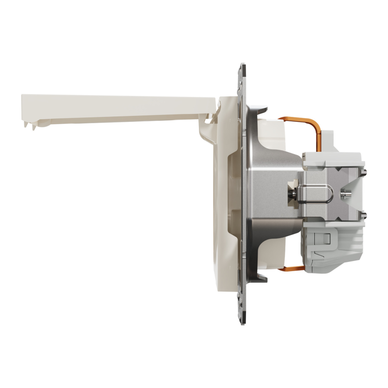 Розетка с ж/к и крышкой ASFORA 71x71x42mm кремовая [EPH3170123] Schneider Electric