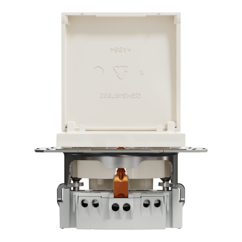 Розетка с ж/к и крышкой ASFORA 71x71x42mm кремовая [EPH3170123] Schneider Electric