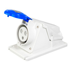 Силовая розетка 2P+E 32А 230В стационарная IP44 синяя [GW62488] IEC 309 HP GEWISS