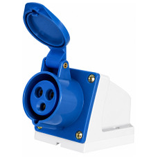 Силова розетка 2P+PE 16А 230В стаціонарна IP44 синя [p012001] E.NEXT e.socket.pro.3.16