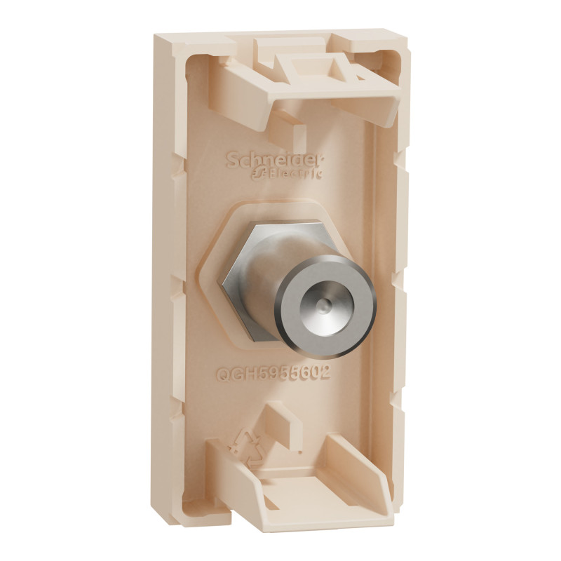 Розетка Coaxial F-type 1 модуль бежевая [NU346844] ABS-UV Unica New Шнейдер Электрик