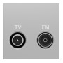 Розетка TV R конечная Алюминий 45х45х33mm ABS-UV [NU345230] Unica New Schneider Electric