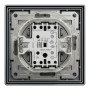 Выключатель одноклавишный IP44 Asfora с рамкой самозажимной ABS сталь [EPH0100262] Шнейдер Электрик