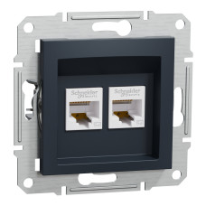 Розетка компьютерная RJ45 UTP кат.5Е Asfora черная ABS [EPH4400171] Шнейдер Электрик