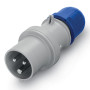 Силовая вилка 2P+PE 32А 230В переносная IP44 [DIS2133233] Quadro ДКС