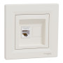 Розетка компьютерная с рамкой RJ45 UTP кат.5Е Asfora слоновая кость ABS [EPH4300123] Шнейдер Электрик