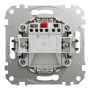Одноклавишный выключатель с LED подсветкой белый [SDD111101L] ABS-UV Sedna Design&Element Шнейдер Электрик