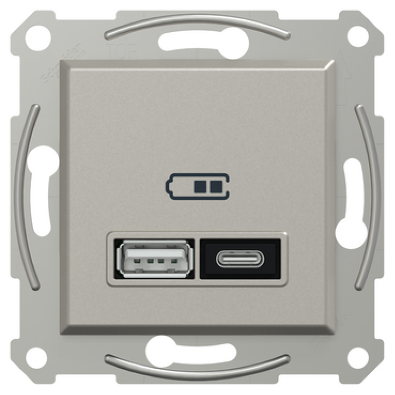 USB розетка тип А+С 21W 3A бронза ABS [EPH2700569] Шнейдер Електрік