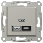USB розетка тип А+С 21W 3A бронза ABS [EPH2700569] Шнейдер Електрік
