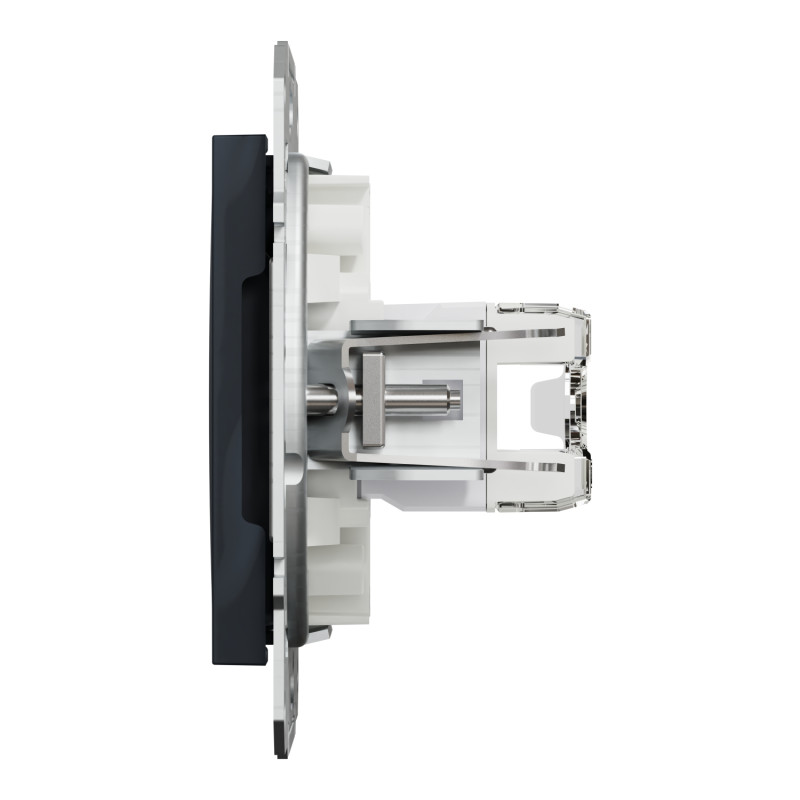 Розетка компьютерная RJ45 UTP кат.5Е Asfora черная ABS [EPH4400171] Шнейдер Электрик