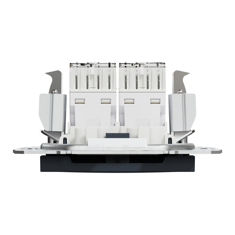 Розетка компьютерная RJ45 UTP кат.5Е Asfora черная ABS [EPH4400171] Шнейдер Электрик