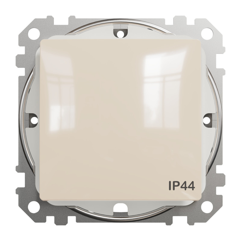 Одноклавишный выключатель IP44 Бежевый 73х73х38mm ABS-UV [SDD212101] Sedna Design & Elements Schneider Electric