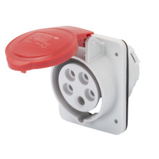 Силовая розетка 3P+N+E 32А 400В встраиваемая IP44 красная [GW62221H] IEC 309 HP GEWISS