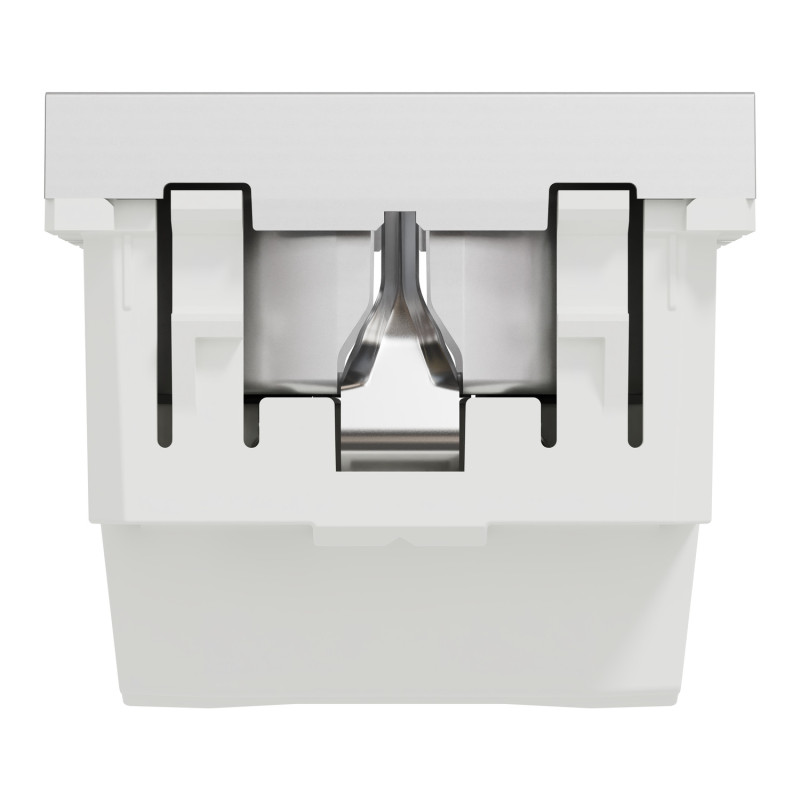 Розетка с з/к и шторками 16А Алюминий 45х45х40mm PC [NU303730] Unica New Schneider Electric