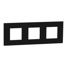 Рамка 3-постовая 85x234x10,25mm каучук [NU600672] PC Unica Deco Signature Шнейдер Електрік