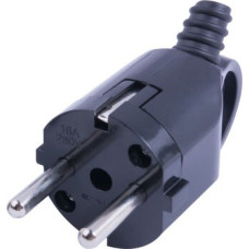 Вилка бытовая угловая с заземлением и ручкой 16А [s9100047] E.NEXT e.plug.angle.006.16