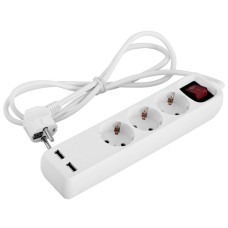Удлинитель с usb-зарядкой 1.5м с з/к 3 гнезда с выключателем baby protect [s042129] e.es.3.1.5.z.s.b.2.usb E.NEXT