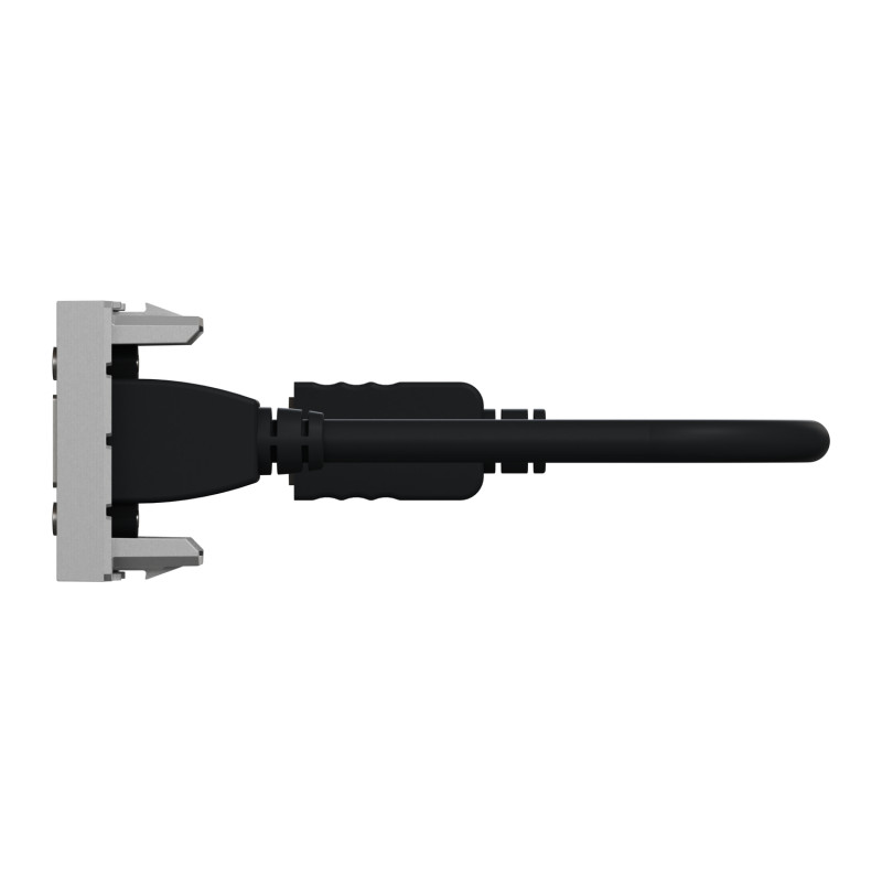 Розетка HDMI 1 модуль алюминий [NU343030] ABS-UV Unica New Шнейдер Электрик