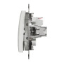 Одноклавишный выключатель с LED подсветкой белый [SDD111101L] ABS-UV Sedna Design&Element Шнейдер Электрик