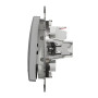 Одноклавишный выключатель с подсветкой LED алюминий [SDD113101L] ABS-UV Sedna Design&Element Шнейдер Электрик