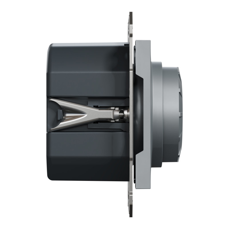 Поворотный LED диммер RC 3-370Вт ASFORA 83x83x47mm сталь [EPH6800162] Schneider Electric