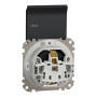 Розетка с з.к. с шторками и крышкой IP44 черная [SDD214024] ABS-UV Sedna Design&Element Шнейдер Электрик
