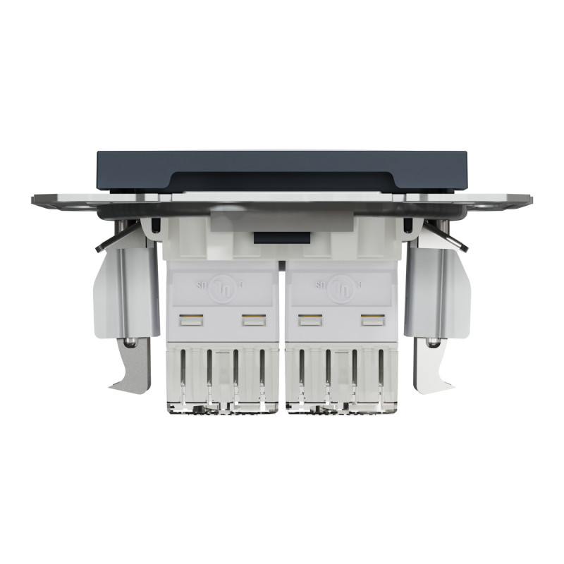Розетка компьютерная RJ45 UTP кат.5Е Asfora черная ABS [EPH4400171] Шнейдер Электрик