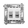 Розетка двойная компьютерная RJ45 категория 5е экранированная белый [4400364] ДКС Avanti