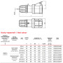 Силова розетка 3P+N+PE 16А 400В переносна IP44 [DIS3131647] Quadro ДКС
