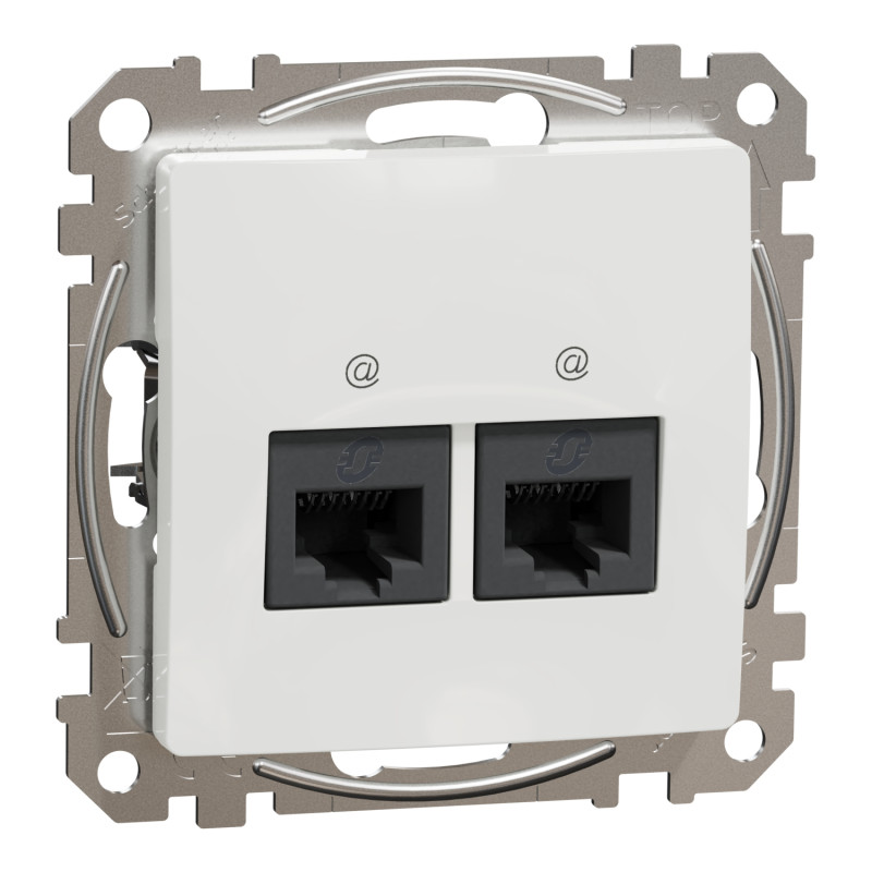 Два разъема RJ45 кат.5E UTP белый [SDD111452] ABS-UV Sedna Design&Element Шнейдер Электрик