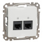 Два разъема RJ45 кат.5E UTP белый [SDD111452] ABS-UV Sedna Design&Element Шнейдер Электрик