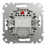 Одноклавишный выключатель с подсветкой LED алюминий [SDD113101L] ABS-UV Sedna Design&Element Шнейдер Электрик