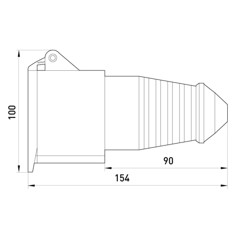 Силова розетка 3P+N+PE 32А 380В переносна IP44 червона [p012021] E.NEXT e.socket.pro.5.32