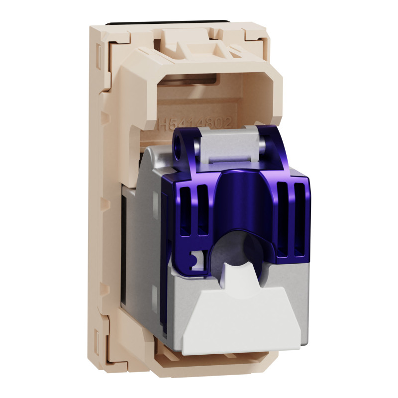 Розетка компьютерная RJ45 категория 6STP 2 модуля бежевая [NU344844] ABS-UV Unica New Шнейдер Электрик