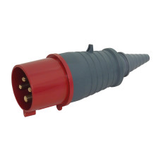 Силовая вилка 3P+PE 32А 400В переносная IP44 красная [HPC-P024-032-4-IP44-U] UEC