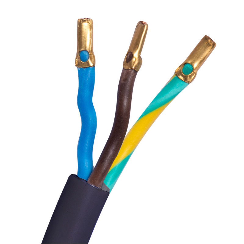 Кабель з вилкою 3x1,5мм.кв 1,2м з заземленням чорний [l020014] E.NEXT e.wire.plug.black.1,5