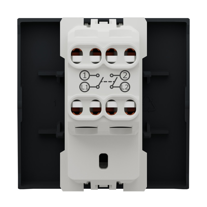 Выключатель 16А Черный 45х45х37,75mm ABS-UV [NU326254] Unica New Schneider Electric