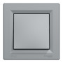 Выключатель одноклавишный IP44 Asfora с рамкой самозажимной ABS сталь [EPH0100262] Шнейдер Электрик