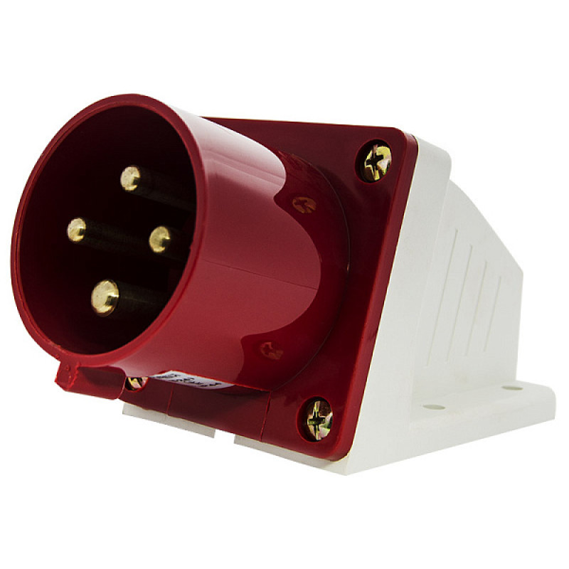 Силовая вилка 3P+PE 32А 400В стационарная IP44 красная [A0080060005] ВС (524) АСКО