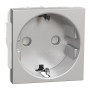 Розетка с з/к и шторками 16А Алюминий 45х45х40mm PC [NU303730] Unica New Schneider Electric