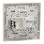 Розетка компьютерная с рамкой RJ45 UTP кат.5Е Asfora слоновая кость ABS [EPH4300123] Шнейдер Электрик
