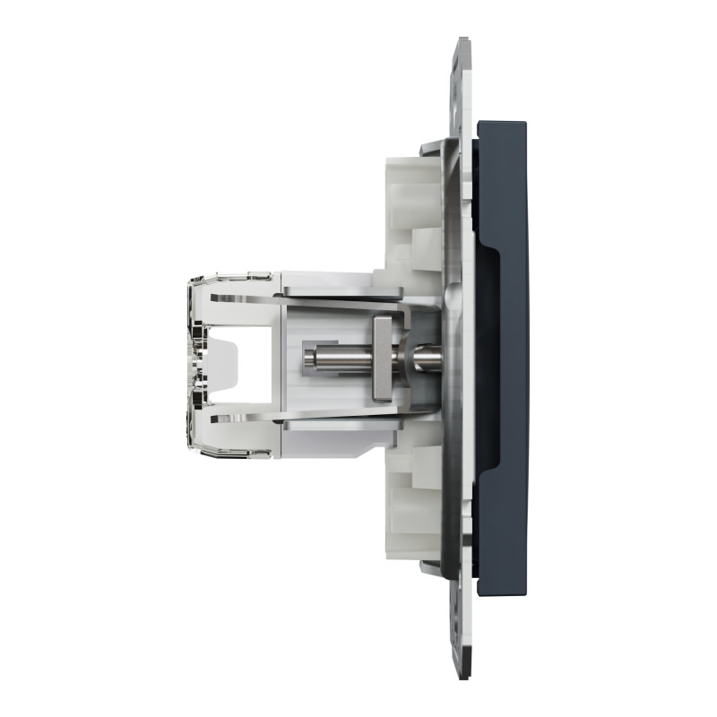 Розетка компьютерная RJ45 UTP кат.5Е Asfora черная ABS [EPH4400171] Шнейдер Электрик