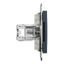 Розетка компьютерная RJ45 UTP кат.5Е Asfora черная ABS [EPH4400171] Шнейдер Электрик
