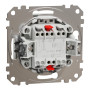 Кнопочный двухклавишный выключатель Белый 73х73х37mm ABS-UV [SDD111118] Sedna Design & Elements Schneider Electric